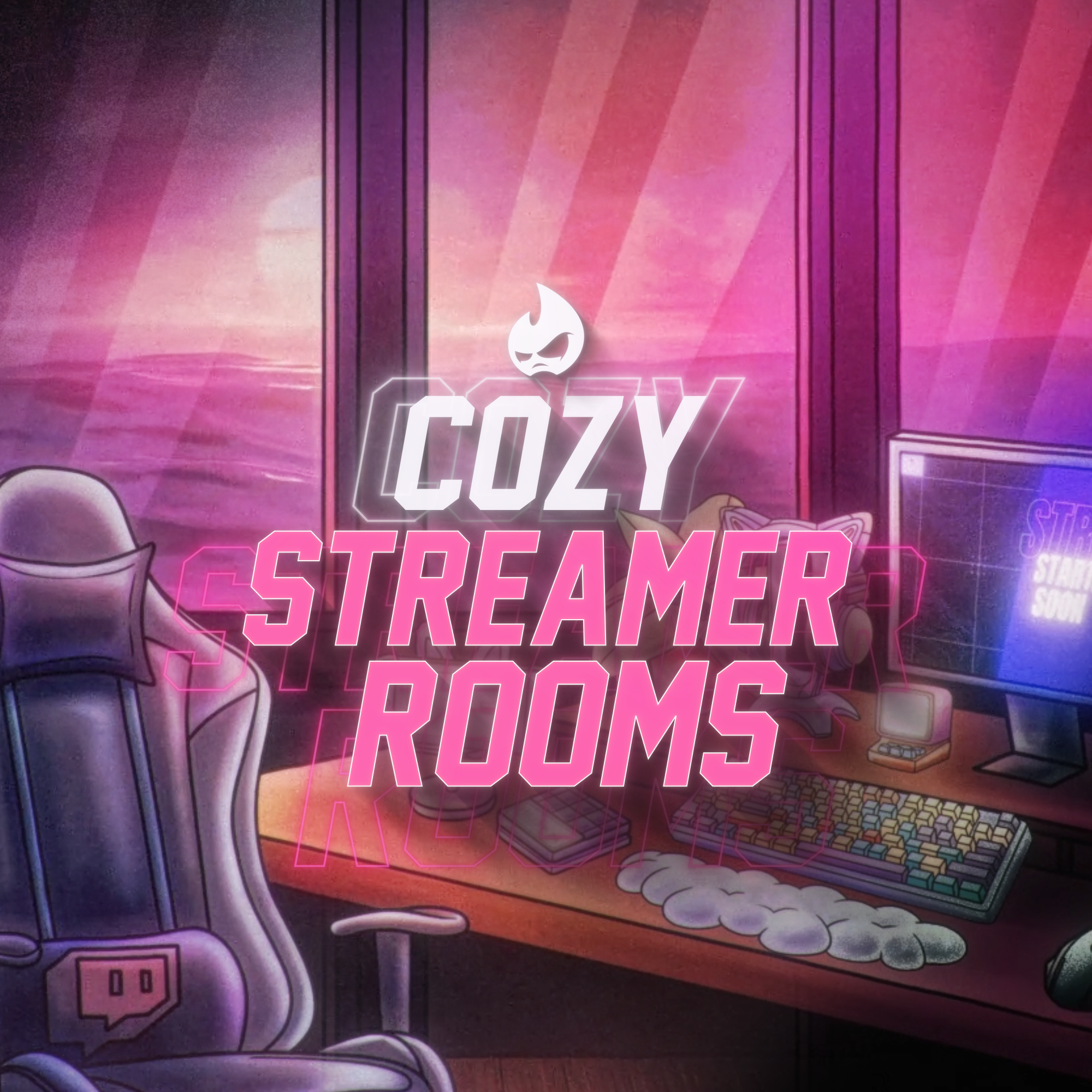 Cozy Streamer Room Scenes